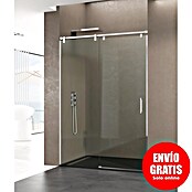GME Mampara de ducha frontal Futura (100 x 200 cm, Vidrio transparente, Plata brillo) | BAUHAUS