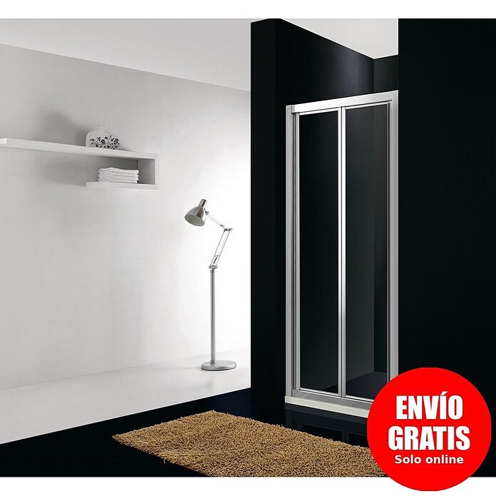 GME Mampara de ducha frontal Akord (An x Al: 80 x 195 cm, 4 mm, Plateado)