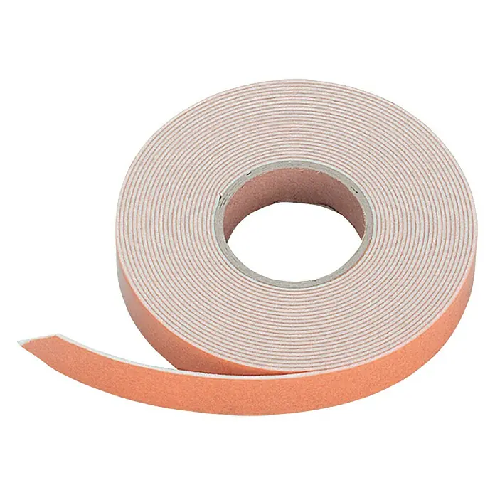 Kristall-Form SpiegelklebebandLänge: 5 m - Rolle doppelseitiges Schaumstoffklebeband in Orange, ideal für Montagearbeiten und Bastelprojekte.