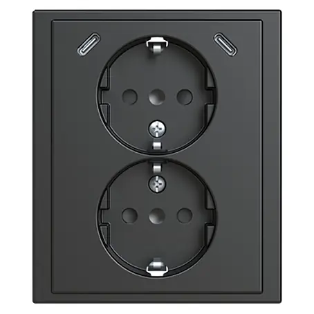 Busch-Jaeger  USB-Steckdose Safety+ mit 2x USB-C Anthrazit 202EUJRB2USBC-81