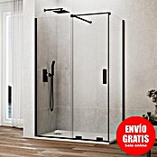 GME Mampara de ducha frontal Kenna (160 x 195 cm, Espesor de vidrio: 8 mm, Negro) | BAUHAUS