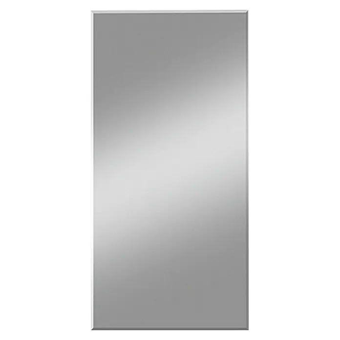Kristall-Form Facettenspiegel Gennil - B x H: 50 x 110 cm, Eckig - Hier ist ein hochauflösendes Bild eines rechteckigen, gerahmten Spiegels, der eine klare Reflexion zeigt. Sein schlichtes Design passt zu jeder Einrichtung.