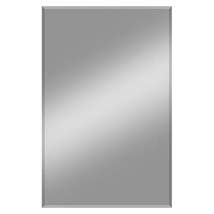 Kristall-Form Facettenspiegel Gennil - B x H: 60 x 118 cm, Eckig - Rechteckiger, rahmenloser Spiegel mit abgeschrägten Kanten, ideal für Badezimmer oder Flur. Er reflektiert das Licht und vergrößert optisch den Raum.