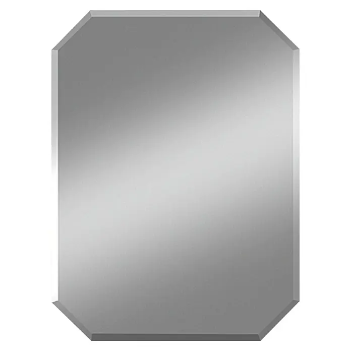 Kristall-Form Facettenspiegel Suma - 45 x 60 cm, Eckig - Rechteckiger, abgeschrägter Spiegel ohne Rahmen. Das elegante Design passt zu jeder Badezimmer- oder Raumgestaltung und wirkt edel.