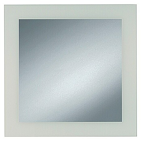Kristall-Form Siebdruckspiegel Toba (45 x 45 cm, Opal)