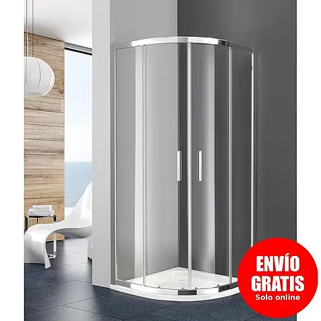 GME  Mampara de ducha semicircular Prestige Titan Frost Radio Italiano
