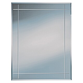 Kristall-Form Rillenschliffspiegel Karo (70 x 90 cm, Eckig)