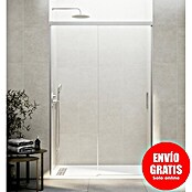GME Mampara de ducha frontal Basic (115 x 196 cm, Vidrio transparente, Nickel) | BAUHAUS