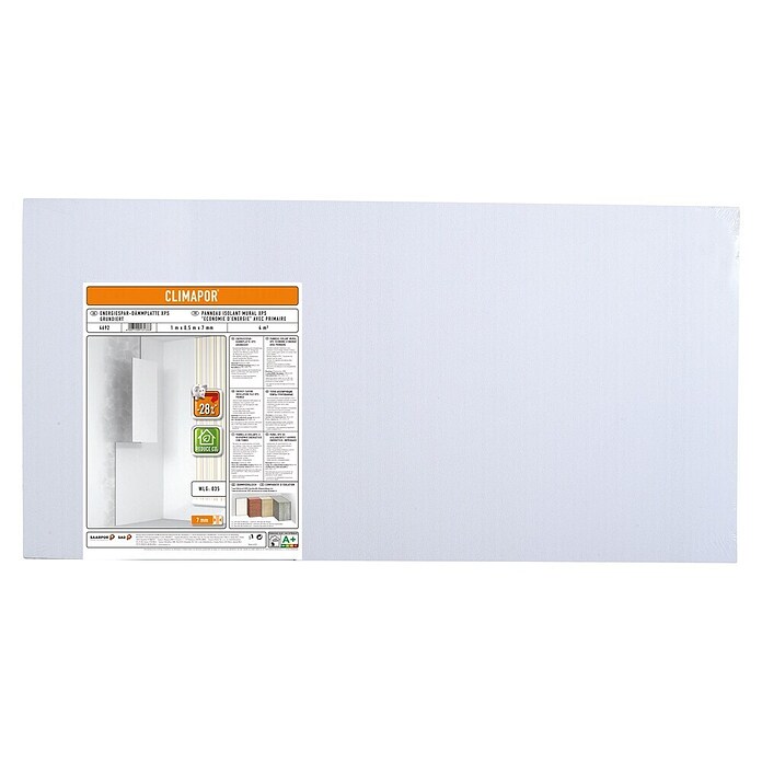 Climapor Energiespar-Dämmplatte XPS (Grundiert, Inhalt ausreichend für ca.: 4 m², Höhe: 7 mm)