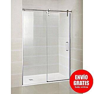 GME Mampara de ducha frontal Moving (120 x 199 cm, Espesor de vidrio: 8 mm, Cromo)