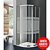 GME Mampara de ducha semicircular Prestige (90 x 90 x 195 cm, Anodizado, Plata brillo) | BAUHAUS