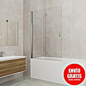 GME Mampara para bañera Glass Plegable (An x Al: 95 x 150 cm, Plata brillo) | BAUHAUS