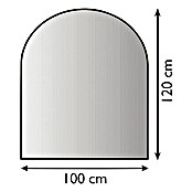 Lienbacher Ofenblech (100 x 120 cm, Anthrazit, Halbrund)