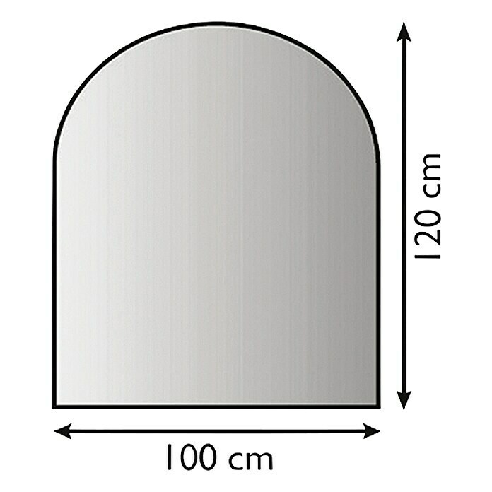 Lienbacher Ofenblech100 x 120 cm, Anthrazit, Gebogen Front View