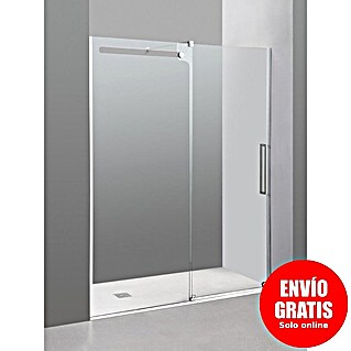 GME Mampara de ducha frontal Vetrum (165 x 201 cm, Espesor de vidrio: 10 mm, Cromo)
