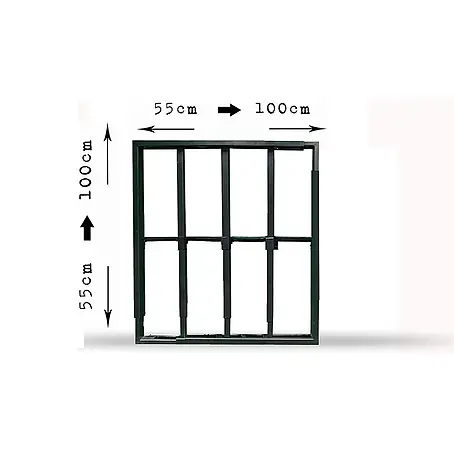 Adaptta  Fenstergitter ausziehbar 55×55–100×100 cm, schwarz