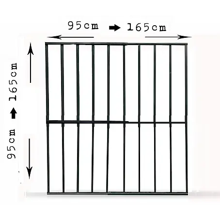 Adaptta  Fenstergitter ausziehbar 95×95–165×165 cm, schwarz