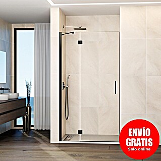 GME Mampara de ducha frontal Glass C (95 x 195 cm, Titanio, An x Al: 95 (30/65) x 195 cm)