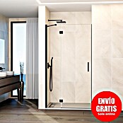 GME Mampara de ducha frontal Glass C (70 x 195 cm, Negro, An x Al: 70 (20/50) x 195 cm) | BAUHAUS