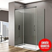 GME Mampara de ducha esquinera Basic (L x An x Al: 75 x 100 x 195 cm, Vidrio transparente, Titan) | BAUHAUS
