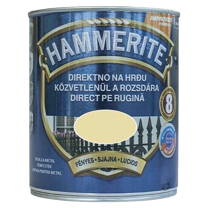Hammerite Lak u boji Smooth  (Magnolija, Svilenkasti sjaj, 750 ml, Na bazi otapala) | BAUHAUS