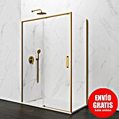 GME Mampara de ducha esquinera Twenty (L x An x Al: 75 x 145 x 195 cm, 72 cm - 145 cm, Vidrio transparente, Oro) | BAUHAUS