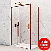 GME Mampara de ducha esquinera Twenty (L x An x Al: 75 x 115 x 195 cm, 72 cm - 115 cm, Vidrio transparente, Cobre) | BAUHAUS