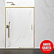 GME Mampara de ducha frontal Twenty (140 x 195 cm, Espesor de vidrio: 6 mm, Oro) | BAUHAUS