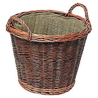 Lienbacher Cesta de mimbre (Marrón, Diámetro: 41 cm)