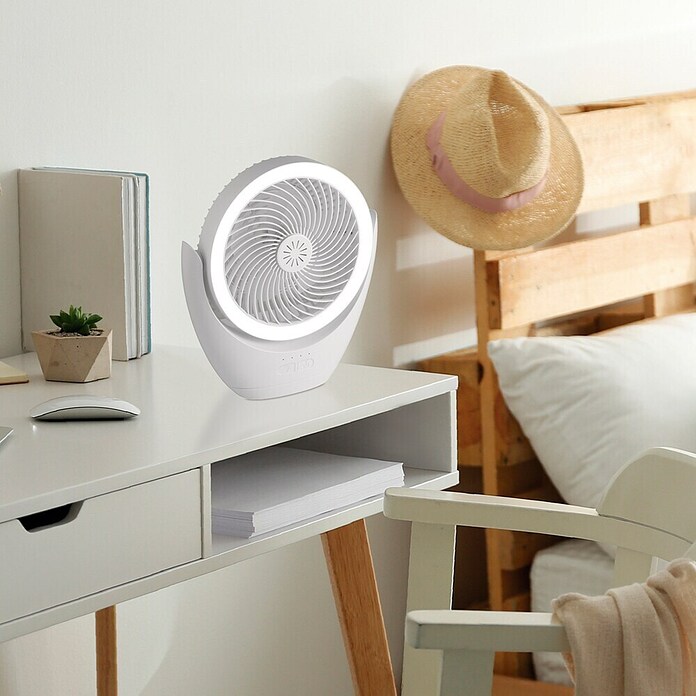 Alemar Ventilador de sobremesa Travel (Blanco) | BAUHAUS