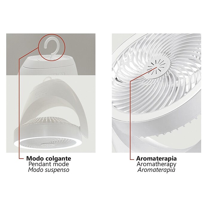 Alemar Ventilador de sobremesa Travel (Blanco) | BAUHAUS