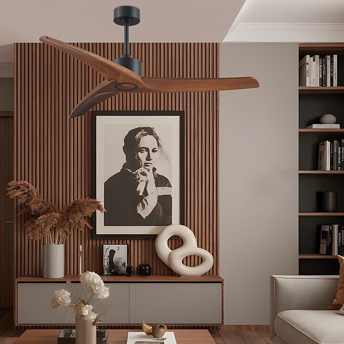 Alemar Ventilador de techo Cancun (Madera Oscura, 132 cm, 7 W - 40 W) | BAUHAUS