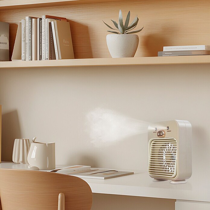 Alemar Ventilador de sobremesa a batería Bruma (Arena) | BAUHAUS