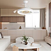 Alemar Ventilador de techo Bribon (Blanco/Madera, 48 cm - 106 mm, 30 W - 68 W, Blanco frío) | BAUHAUS
