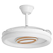 Alemar Ventilador de techo Bribon (Blanco/Madera, 48 cm - 106 mm, 30 W - 68 W, Blanco frío) | BAUHAUS