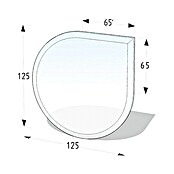 Lienbacher Glasbodenplatte (125 x 125 cm, Tropfen)