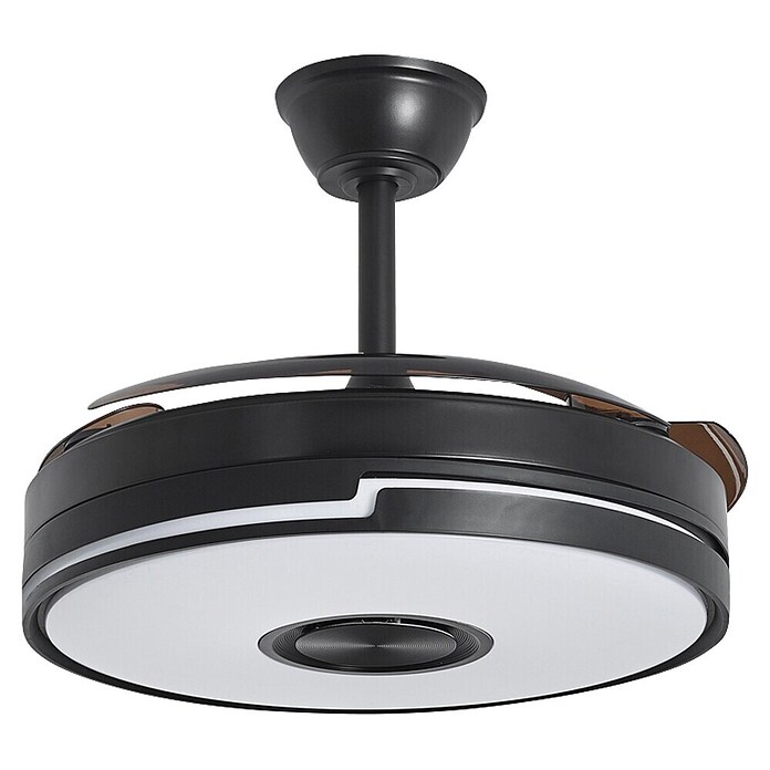 Alemar Ventilador de techo Auron (Negro, 107 mm, 30 W, RGB) | BAUHAUS