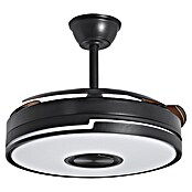 Alemar Ventilador de techo Auron (Negro, 107 mm, 30 W, RGB) | BAUHAUS
