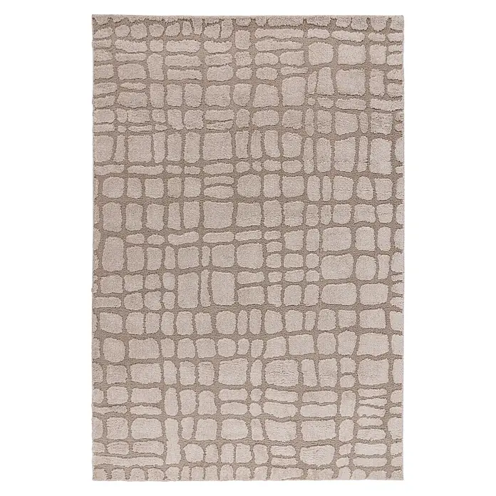 Kayoom Hochflorteppich Angel 125 - Beige, 290 x 200 cm, 100 % Polyester - Draufsicht