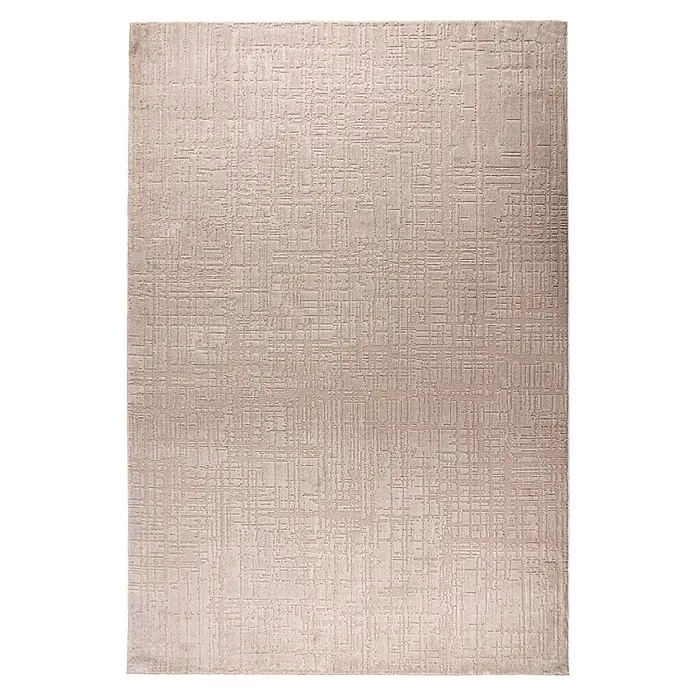Kayoom Kurzflorteppich Bandito 125 - Beige, 170 x 120 cm, 100 % Polyester - Draufsicht
