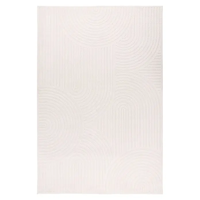 Kayoom Kurzflorteppich Bandito 325 - Elfenbein, 230 x 160 cm, 100 % Polyester - Draufsicht
