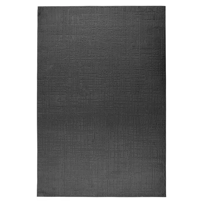 Kayoom Kurzflorteppich Bandito 125 - Dunkelgrau, 170 x 120 cm, 100 % Polyester - Draufsicht