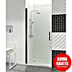 GME Mampara de ducha frontal Open Combi A (70 x 195 cm, Vidrio transparente, Negro) | BAUHAUS