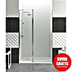 GME Mampara de ducha frontal Open Combi C (130 x 195 cm, Vidrio transparente, Plata brillo, An x Al: 130 (60/70) x 195 cm) | BAUHAUS