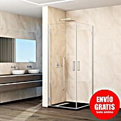 GME Mampara de ducha esquinera Glass K (L x An x Al: 80 x 45 x 195 cm, Nickel) | BAUHAUS