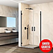 GME Mampara de ducha esquinera Glass K (L x An x Al: 45 x 45 x 195 cm, Negro, Espesor de vidrio: 8 mm) | BAUHAUS