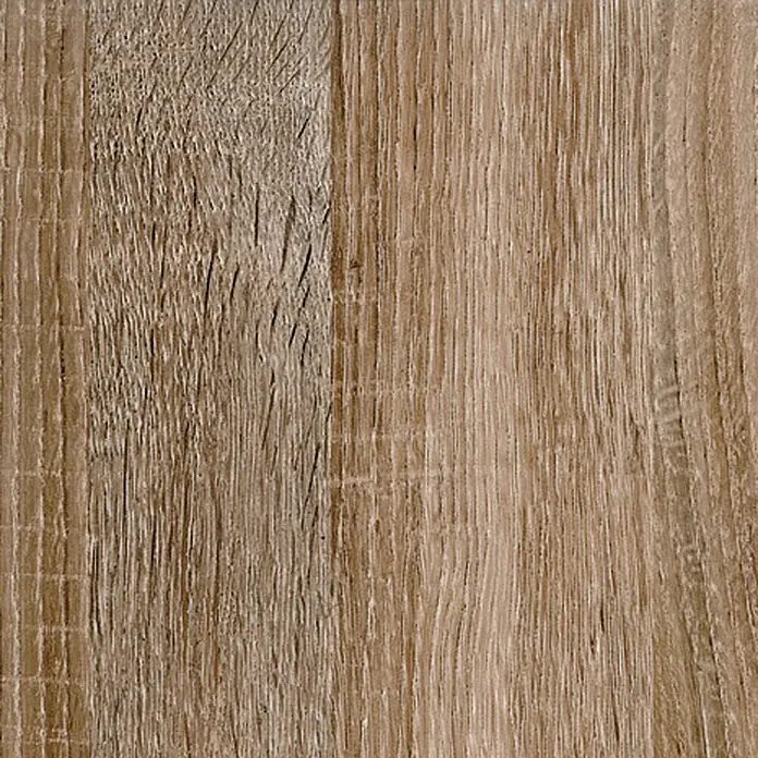 D-c-fix Holzoptikfolie Sonoma Eiche - 210 x 90 cm, Hell, Selbstklebend - Nahaufnahme einer hellbraunen Holzoberfläche mit deutlicher Maserung, ideal für Möbel und Dekoration.
