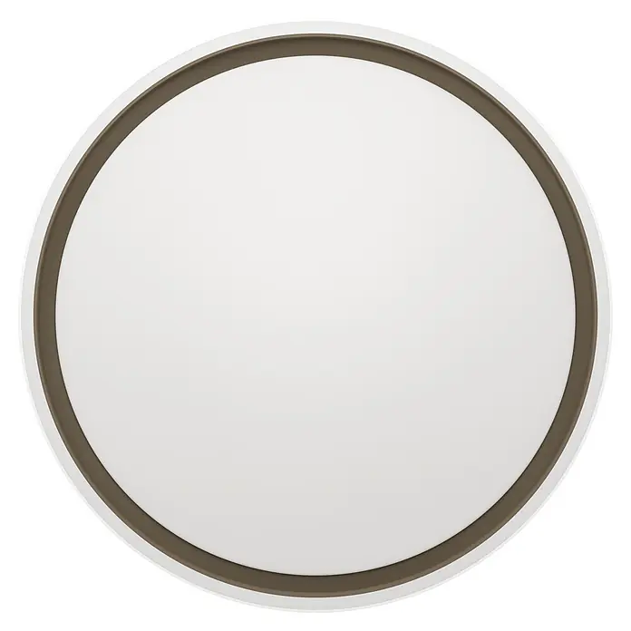 Eglo Plafón LED redondo Semovigo - 18 W, Ø x Al: 40 x 6 cm, Latón Oscuro, Blanco neutro - Bandeja redonda blanca con borde color bronce.