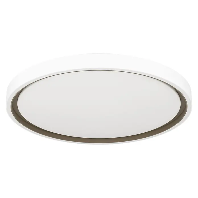 Eglo Plafón LED redondo Semovigo - 18 W, Ø x Al: 40 x 6 cm, Latón Oscuro, Blanco neutro - Letrero o pantalla ovalada blanca con un borde oscuro, listo para texto o marca.