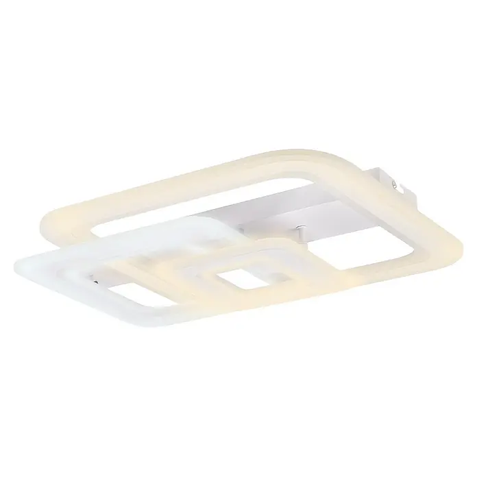 Panaled Plafón LED Tokio - 70 W, L x An x Al: 45 x 50 x 8,5 cm, Blanco, Blanco, Blanco neutro - Lámpara de techo LED geométrica blanca moderna con cuadrados de luz cálida y fría.